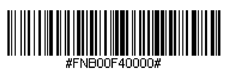 barcode to configure the scanner