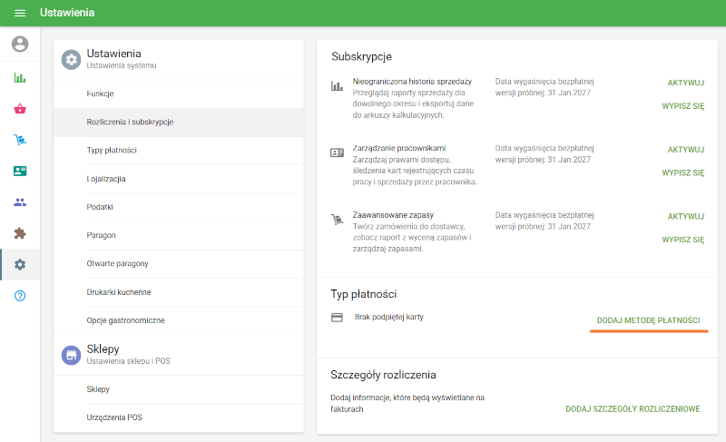 Dodaj metodę płatności