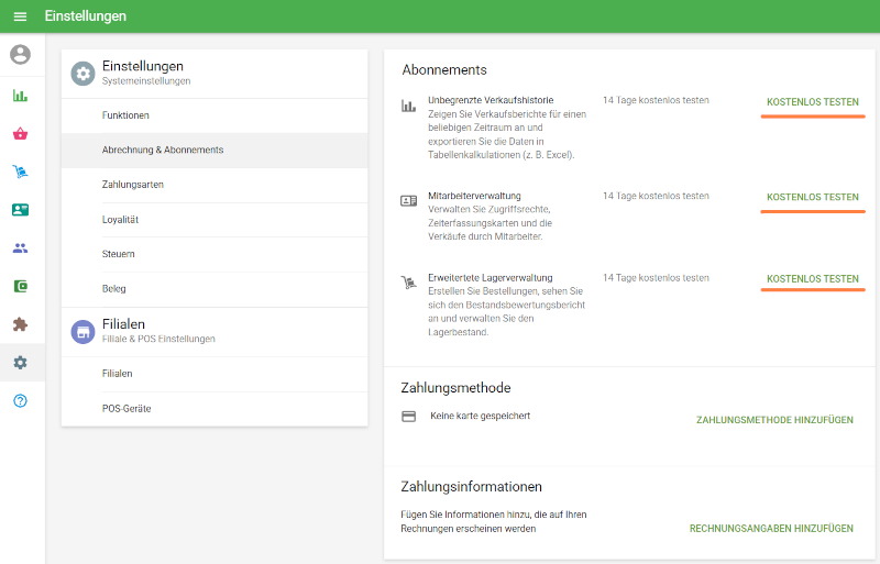 Button Kostenlos testen