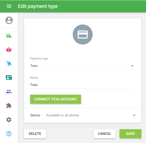  payment type Teya