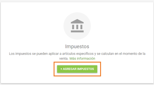 el botón Añadir impuesto