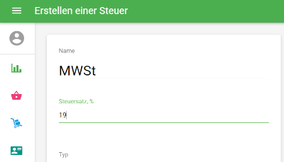 Geben Sie den Steuersatz als Prozentsatz