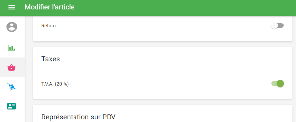 une taxe pour un article