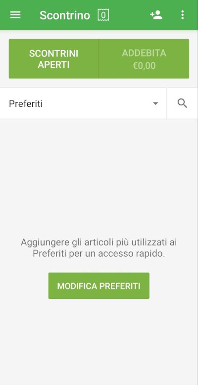 pulsante Modifica preferiti