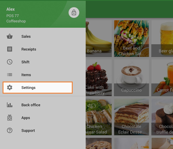 Settings on POS