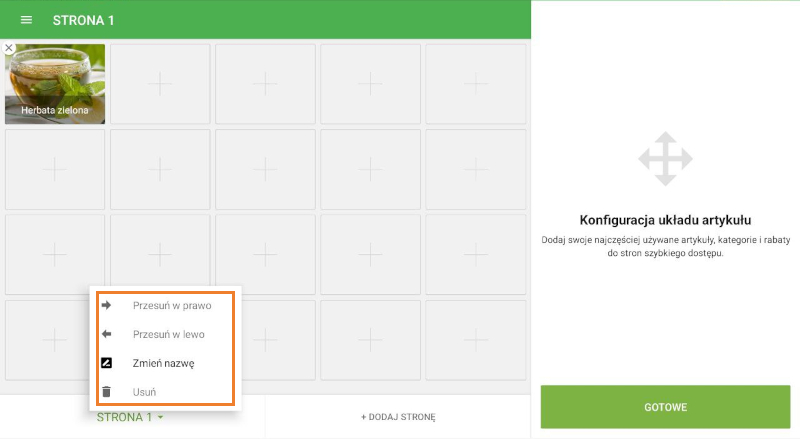 Konfiguracja układu elementów