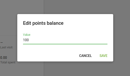 ‘Adjust points’ form