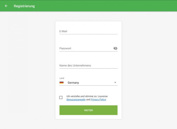Registrierungsformular