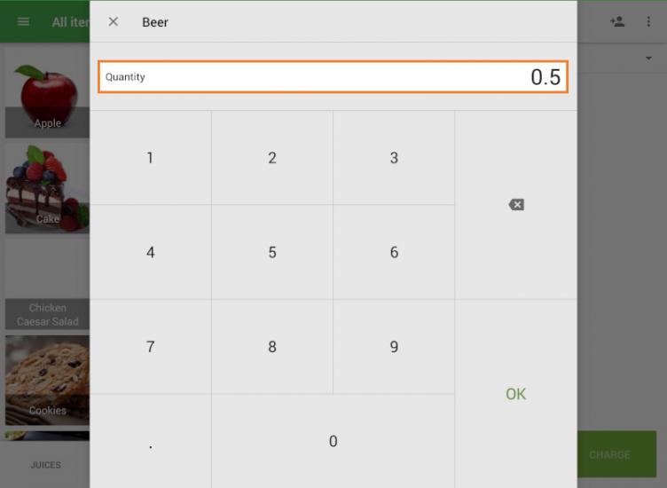 Quantity field