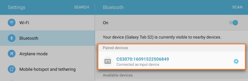 Bluetooth pisca lentamente 