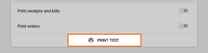the ‘Print test’ button
