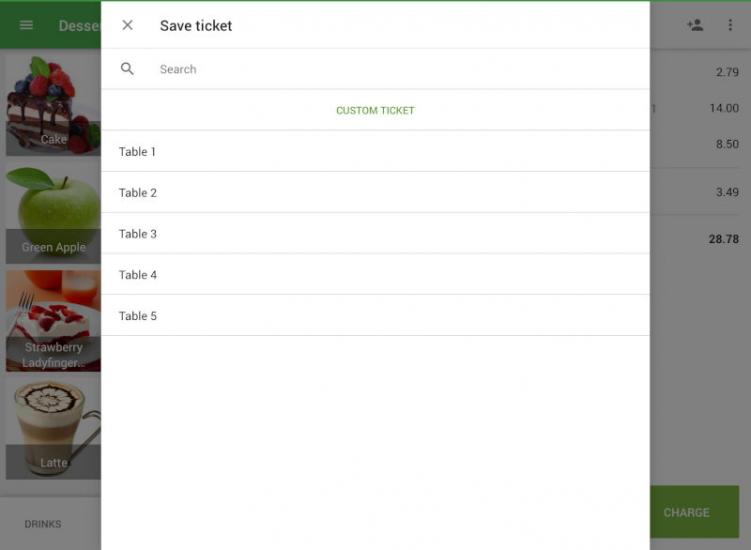 the list of predefined ticket names