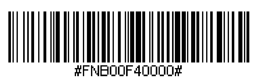 barcode to configure the scanner