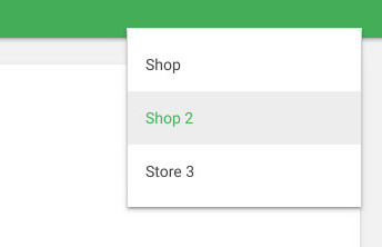 selecting stores from the drop-down list 