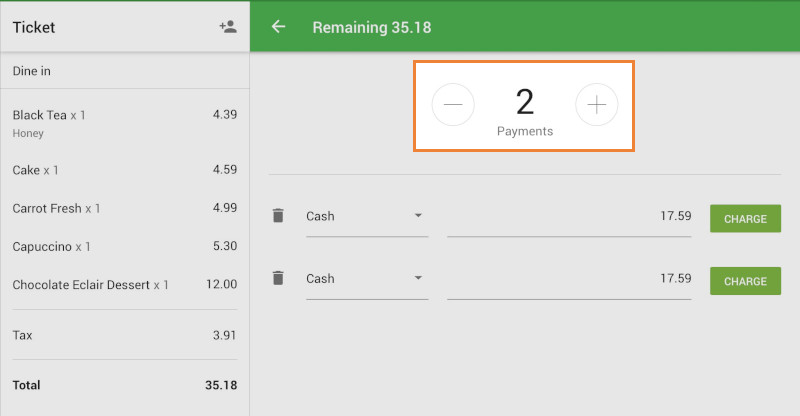 quantity of payments