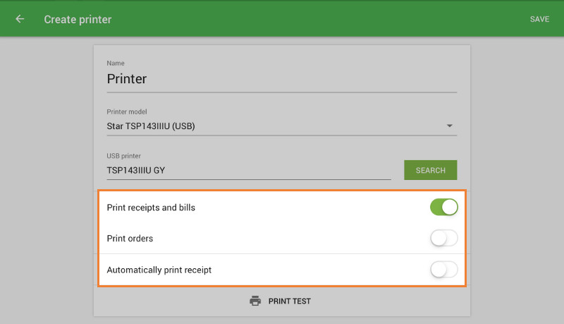 printer settings