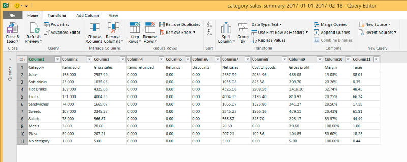 query editor