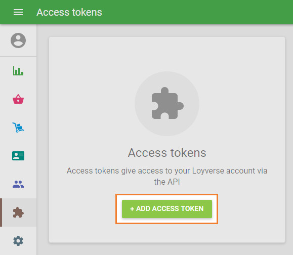 the ‘+ Add access token’ button