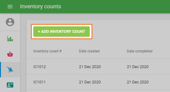 ‘+ Add inventory count’ button
