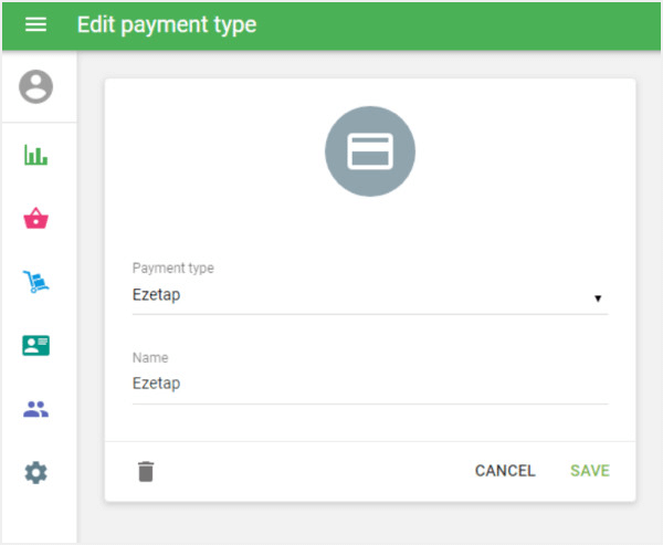 select the ‘Ezetap’ payment type