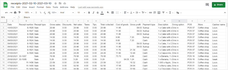 file in Google Sheets