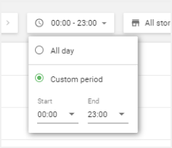 ‘Custom period’ option