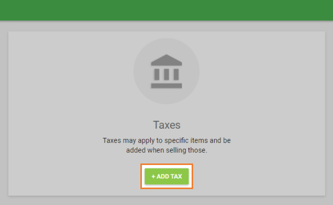 'ADD TAX' button