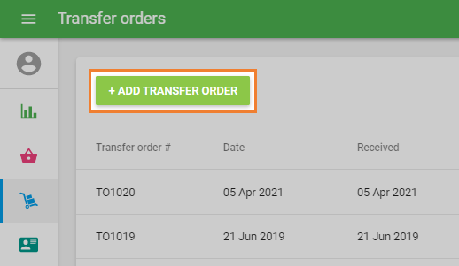 ‘+ Add transfer order’ button