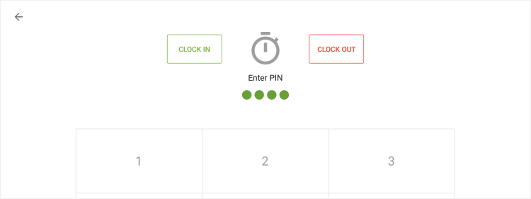 ‘Clock In’ and ‘Clock Out’ buttons