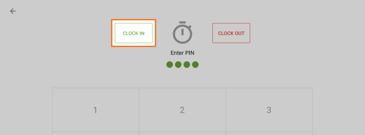 Tap ‘Clock In’ button